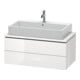 Duravit Waschtischunterschrank Compact L-Cube 92x47,7cm, Nussb geb., f Kons, 2 Schub.-4
