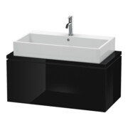 Duravit Waschtischunterschrank Compact L-Cube 92x47,7cm, sw hgl, für Konsole, 1 Auszug