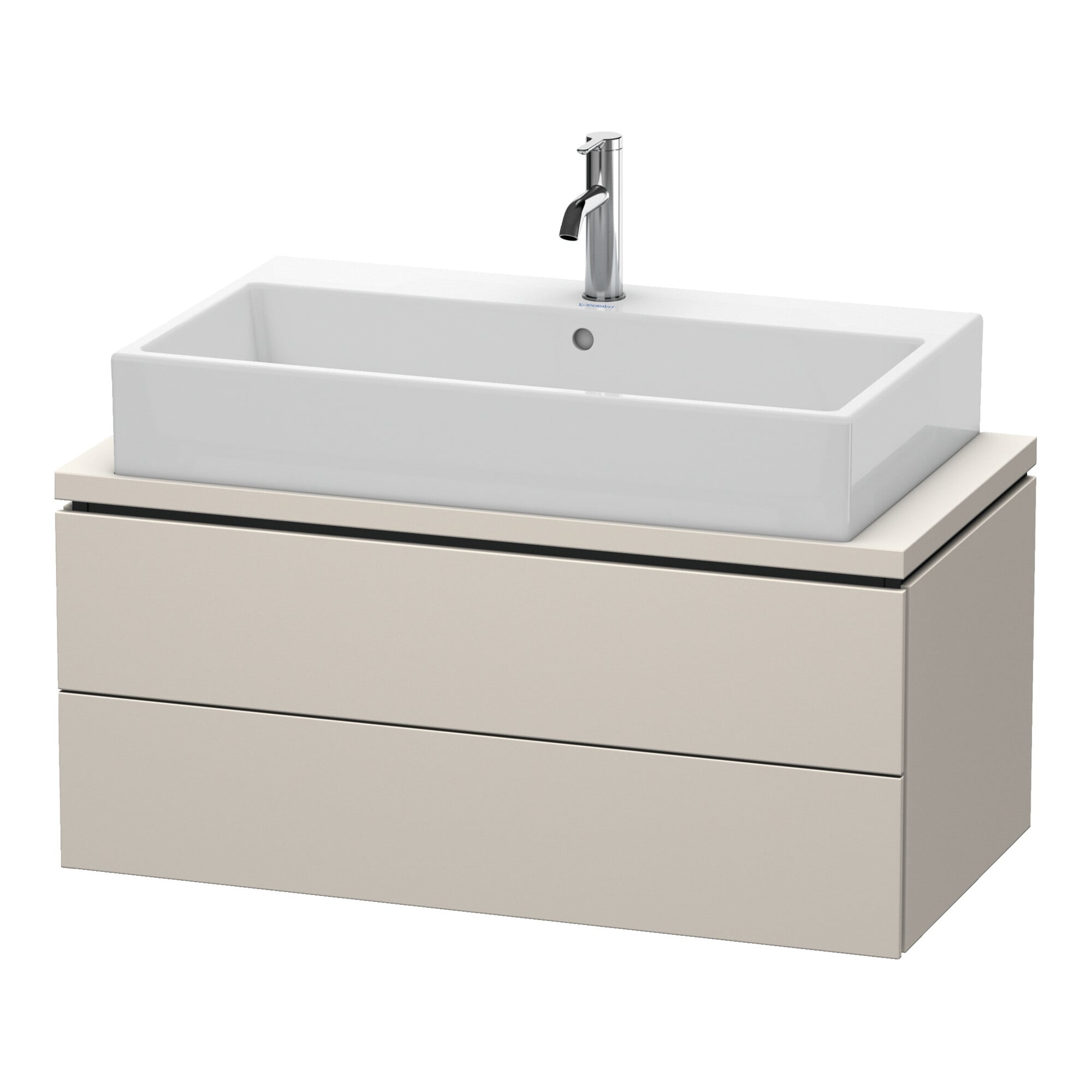 Duravit Waschtischunterschrank Compact L-Cube 92x47,7cm, Tau matt, f Kons, 2 Schub.
