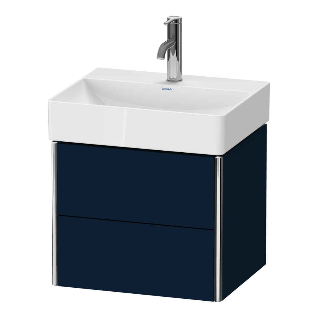 Duravit Waschtischunterschrank Compact XSquare 48,4x39cm, blau s-matt, 2 Schub., wandhängend