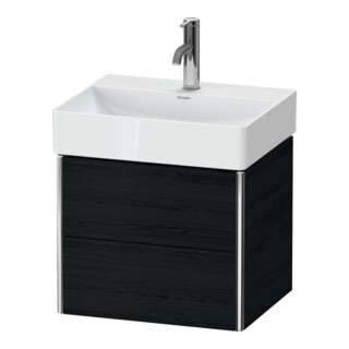 Duravit Waschtischunterschrank Compact XSquare 48,4x39cm, Ei sw, 2 Schub., wandhängend
