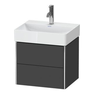 Duravit Waschtischunterschrank Compact XSquare 48,4x39cm, graph ma, 2 Schub., wandhängend