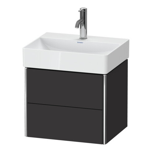 Duravit Waschtischunterschrank Compact XSquare 48,4x39cm, graph matt, 2 Schub., wandhängend