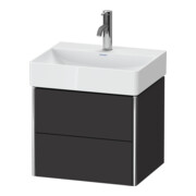 Duravit Waschtischunterschrank Compact XSquare 48,4x39cm, graph matt, 2 Schub., wandhängend