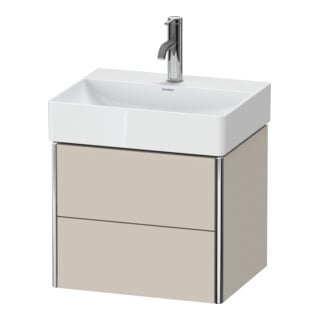 Duravit Waschtischunterschrank Compact XSquare 48,4x39cm, Tau, 2 Schub., wandhängend
