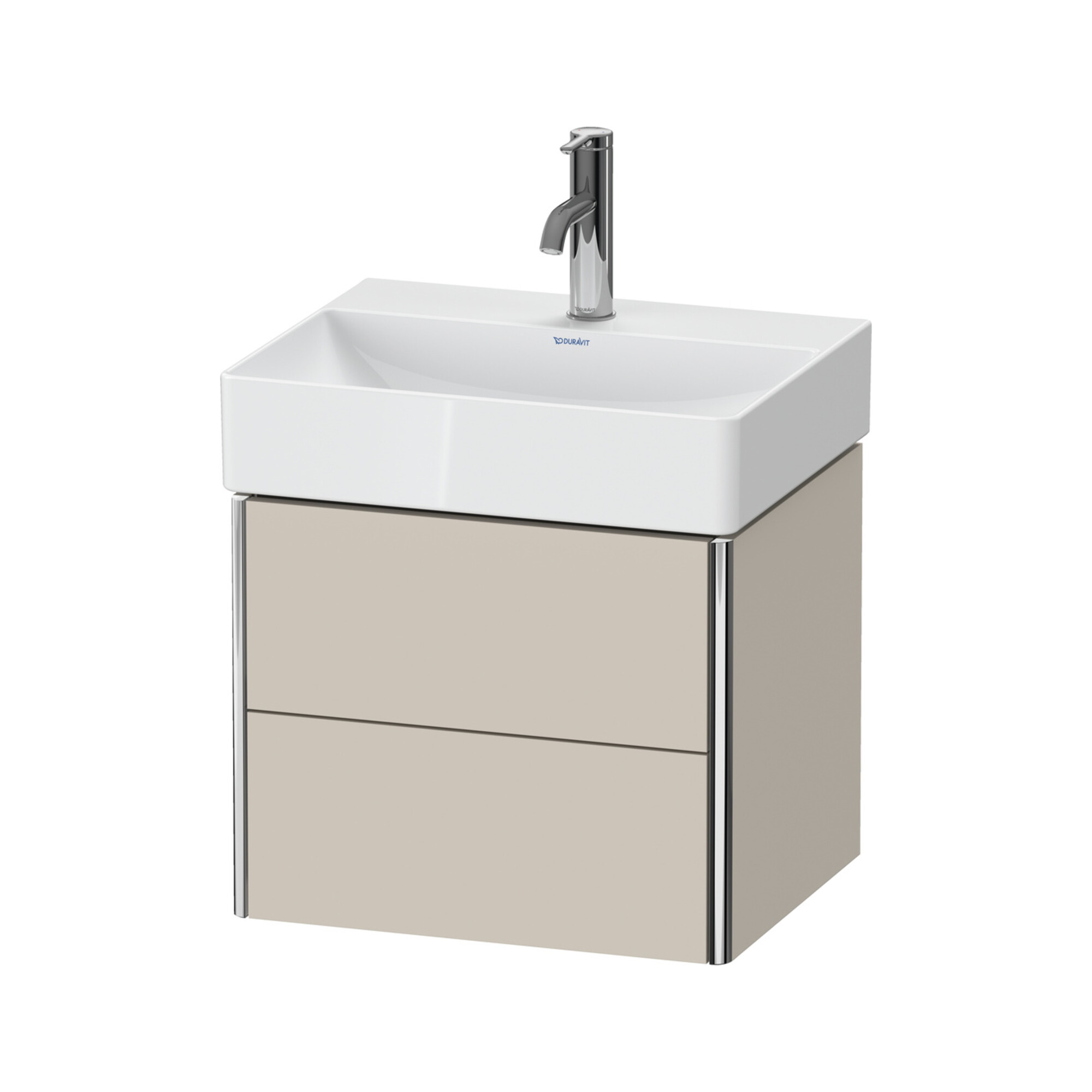 Duravit Waschtischunterschrank Compact XSquare 48,4x39cm, Tau, 2 Schub., wandhängend