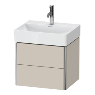 Duravit Waschtischunterschrank Compact XSquare 48,4x39cm, Tau matt, 2 Schub., wandhängend