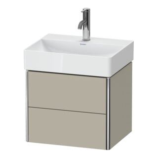 Duravit Waschtischunterschrank Compact XSquare 48,4x39cm, Tau s-matt, 2 Schub., wandhängend