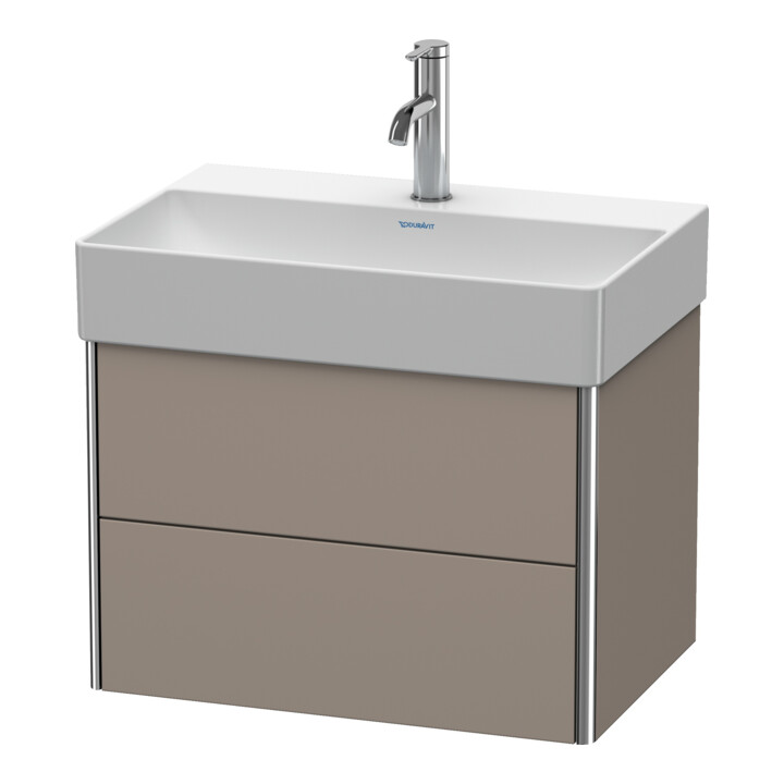Duravit Waschtischunterschrank Compact XSquare 58,4x39cm, bas. ma, 2 Schub., wandhängend