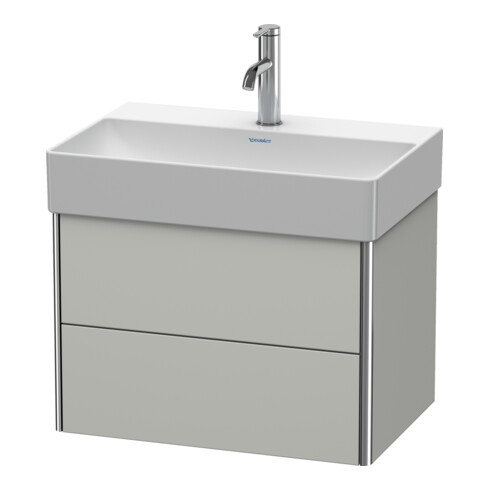 Duravit Waschtischunterschrank Compact XSquare 58,4x39cm, betongr ma, 2 Schub., wandhängend
