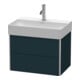 Duravit Waschtischunterschrank Compact XSquare 58,4x39cm, blau s-matt, 2 Schub., wandhängend