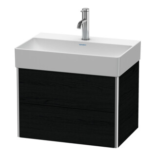Duravit Waschtischunterschrank Compact XSquare 58,4x39cm, Ei sw, 2 Schub., wandhängend