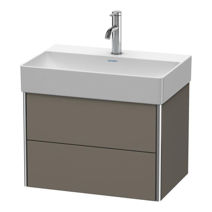 Duravit Waschtischunterschrank Compact XSquare 58,4x39cm, f Gr s-matt, 2 Schub., wandhängend