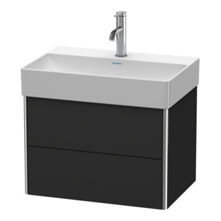 Duravit Waschtischunterschrank Compact XSquare 58,4x39cm, graph matt, 2 Schub., wandhängend