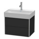 Duravit Waschtischunterschrank Compact XSquare 58,4x39cm, graph matt, 2 Schub., wandhängend-1