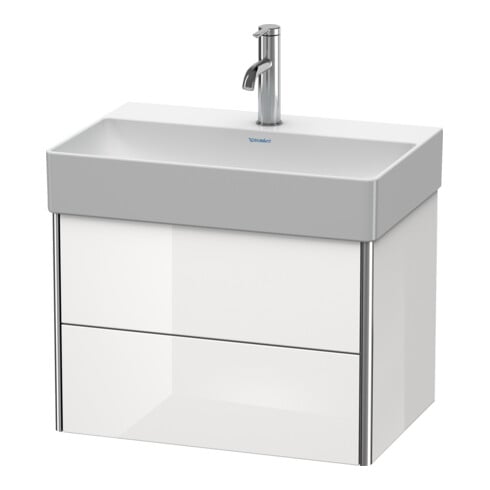 Duravit Waschtischunterschrank Compact XSquare 58,4x39cm, No w s-matt, 2 Schub., wandhängend