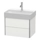 Duravit Waschtischunterschrank Compact XSquare 58,4x39cm, No w s-matt, 2 Schub., wandhängend