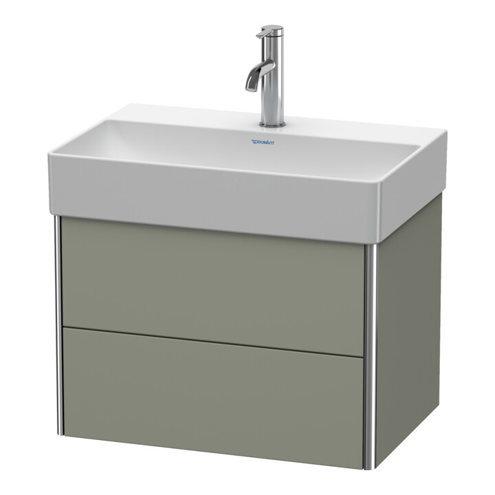 Duravit Waschtischunterschrank Compact XSquare 58,4x39cm, st-g s-matt, 2 Schub., wandhängend