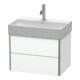 Duravit Waschtischunterschrank Compact XSquare 58,4x39cm, we. ma, 2 Schub., wandhängend