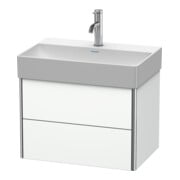 Duravit Waschtischunterschrank Compact XSquare 58,4x39cm, we. matt, 2 Schub., wandhängend