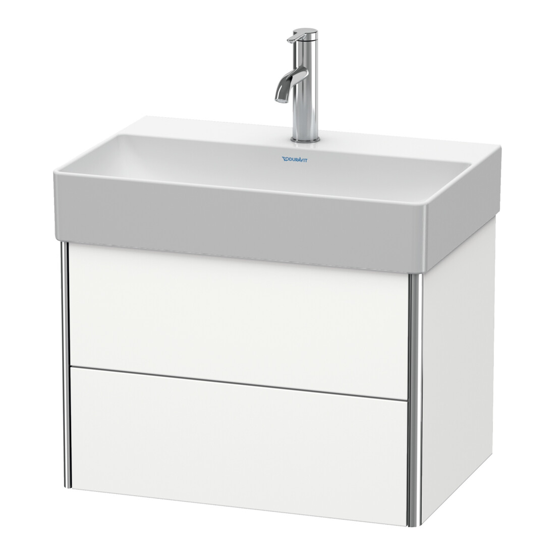Duravit Waschtischunterschrank Compact XSquare 58,4x39cm, we. s-matt, 2 Schub., wandhängend