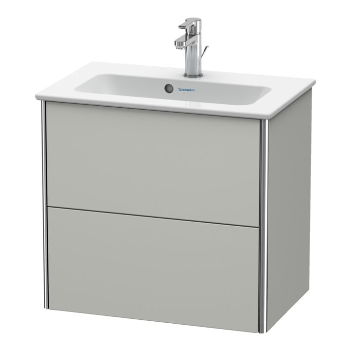 Duravit Waschtischunterschrank Compact XSquare 61x38,8cm, betongr m, 2 Schubk., wandhängend