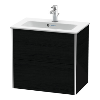 Duravit Waschtischunterschrank Compact XSquare 61x38,8cm, Ei sw, 2 Schubk., wandhängend