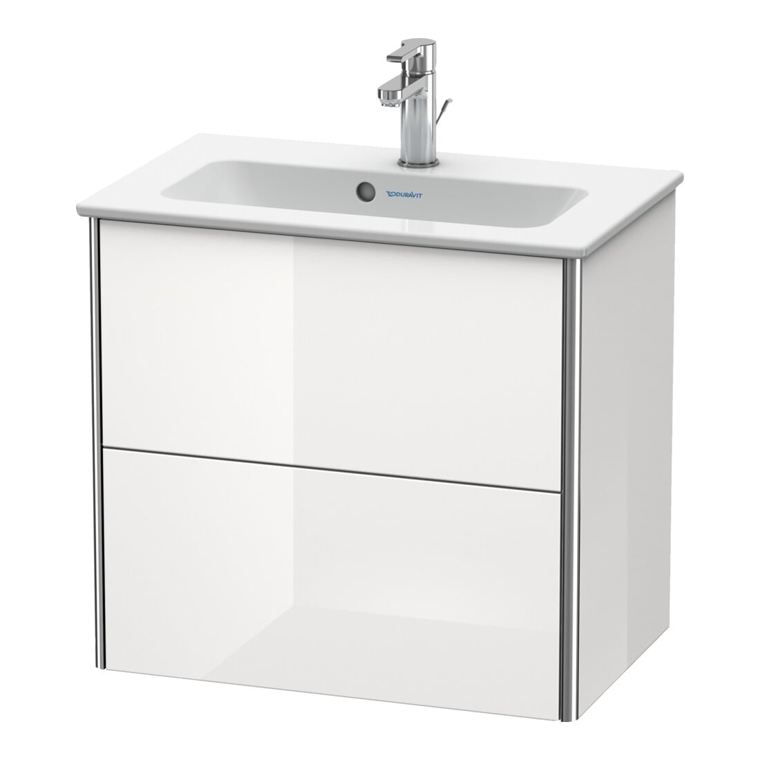 Duravit Waschtischunterschrank Compact XSquare 61x38,8cm, Ei sw, 2 Schubk., wandhängend