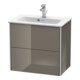 Duravit Waschtischunterschrank Compact XSquare 61x38,8cm, f Gr hgl, 2 Schubk., wandhängend