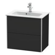 Duravit Waschtischunterschrank Compact XSquare 61x38,8cm, graph matt, 2 Schubk., wandhängend