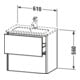 Duravit Waschtischunterschrank Compact XSquare 61x38,8cm, lei, 2 Schubk., wandhängend-5