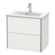 Duravit Waschtischunterschrank Compact XSquare 61x38,8cm, No w s-matt, 2 Schubk., wandhängend