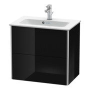 Duravit Waschtischunterschrank Compact XSquare 61x38,8cm, sw hgl, 2 Schubk., wandhängend-4
