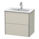 Duravit Waschtischunterschrank Compact XSquare 61x38,8cm, Tau, 2 Schubk., wandhängend-2