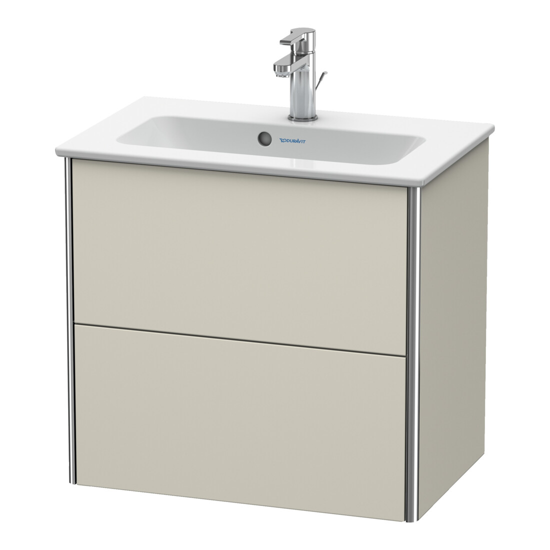 Duravit Waschtischunterschrank Compact XSquare 61x38,8cm, Tau, 2 Schubk., wandhängend