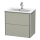 Duravit Waschtischunterschrank Compact XSquare 61x38,8cm, Tau s-matt, 2 Schubk., wandhängend