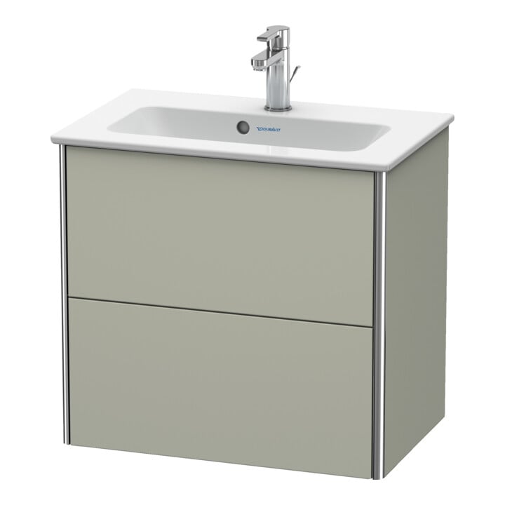 Duravit Waschtischunterschrank Compact XSquare 61x38,8cm, Tau s-matt, 2 Schubk., wandhängend