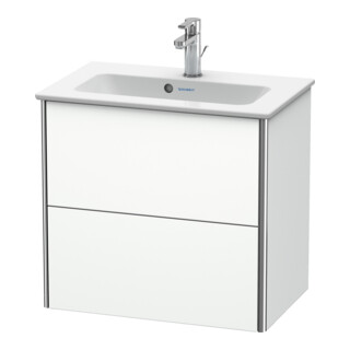 Duravit Waschtischunterschrank Compact XSquare 61x38,8cm, we matt, 2 Schubk., wandhängend