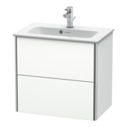 Duravit Waschtischunterschrank Compact XSquare 61x38,8cm, we matt, 2 Schubk., wandhängend