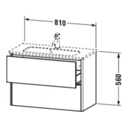 Duravit Waschtischunterschrank Compact XSquare 81x38,8cm, bas. m, 2 Schubk., wandhängend-5