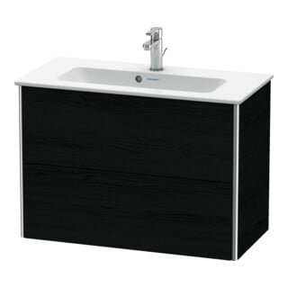 Duravit Waschtischunterschrank Compact XSquare 81x38,8cm, Ei sw, 2 Schubk., wandhängend