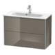 Duravit Waschtischunterschrank Compact XSquare 81x38,8cm, f Gr hgl, 2 Schubk., wandhängend