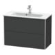Duravit Waschtischunterschrank Compact XSquare 81x38,8cm, graph m, 2 Schubk., wandhängend-2