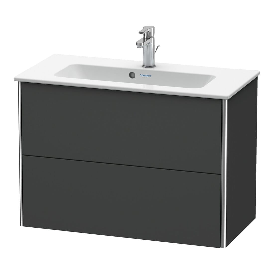Duravit Waschtischunterschrank Compact XSquare 81x38,8cm, graph m, 2 Schubk., wandhängend