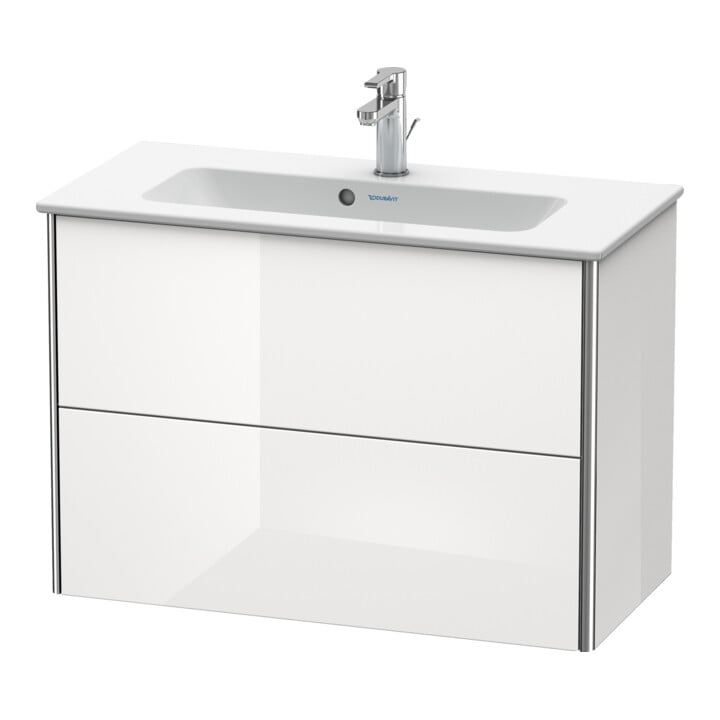Duravit Waschtischunterschrank Compact XSquare 81x38,8cm, graph matt, 2 Schubk., wandhängend
