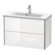 Duravit Waschtischunterschrank Compact XSquare 81x38,8cm, No w s-matt, 2 Schubk., wandhängend-1