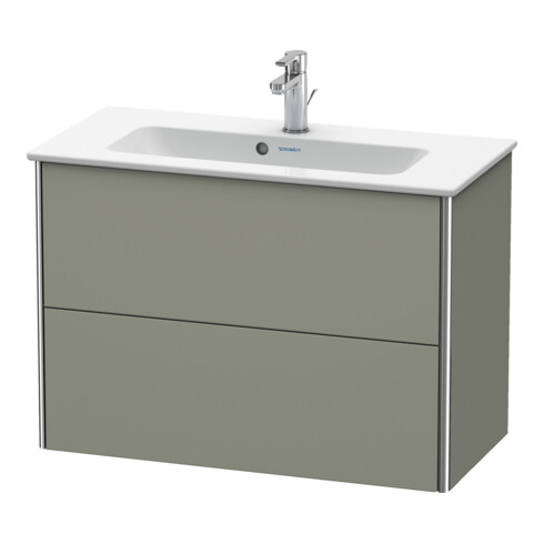 Duravit Waschtischunterschrank Compact XSquare 81x38,8cm, st-g s-matt, 2 Schubk., wandhängend