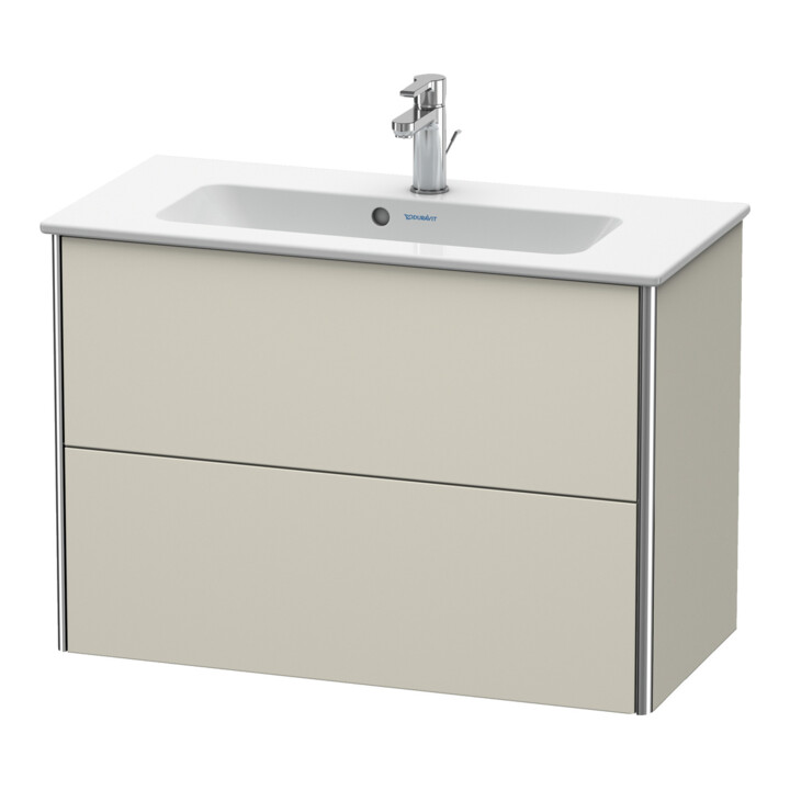 Duravit Waschtischunterschrank Compact XSquare 81x38,8cm, Tau, 2 Schubk., wandhängend