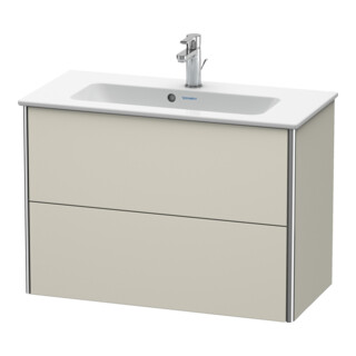 Duravit Waschtischunterschrank Compact XSquare 81x38,8cm, Tau matt, 2 Schubk., wandhängend