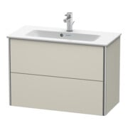 Duravit Waschtischunterschrank Compact XSquare 81x38,8cm, Tau matt, 2 Schubk., wandhängend